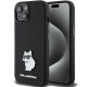 Чехол Karl Lagerfeld Silicone Choupette Metal Pin для iPhone 15|14|13 Black (KLHCP15SSMHCNPK)